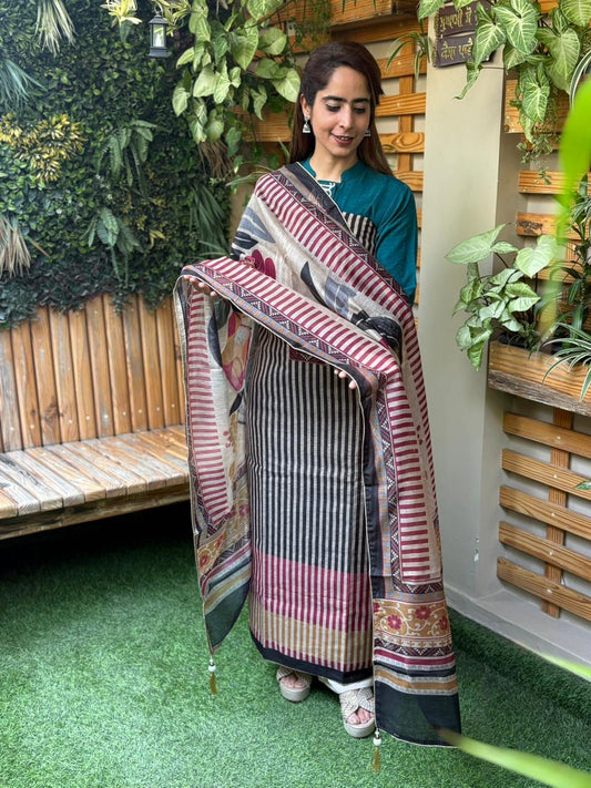Beautiful Maheshwari cotton unstitched suit