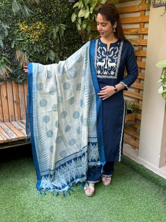 Beautiful rayon fabric kurti set