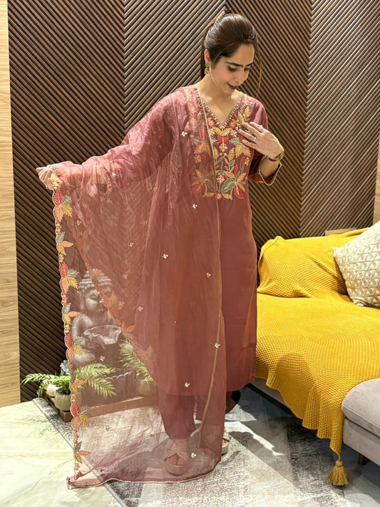 Beautiful muslin cotton kurti set