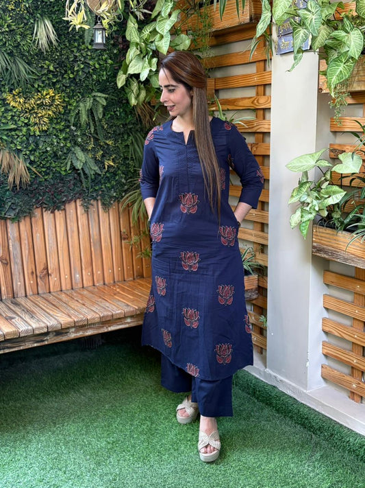 Beautiful cotton fabric kurta set