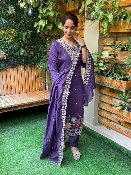 Elegant muslin cotton kurti set