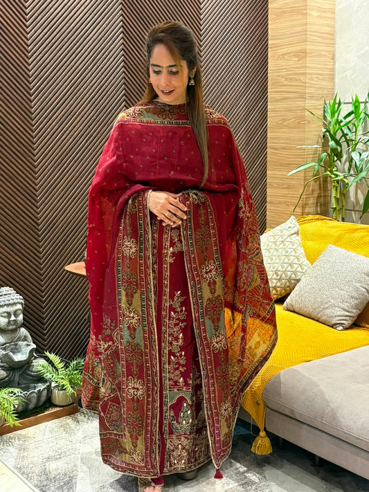 Royal achkan style unstitched suit