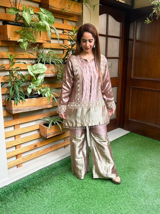 Luxurious tissue silk stunning ensemble