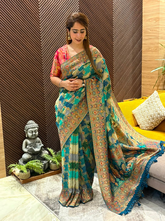 Pure georgette running saree