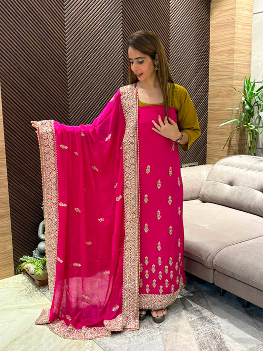 Elegant unstitched bridal suit