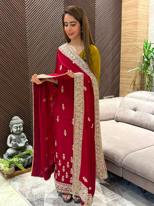 Elegant unstitched bridal suit