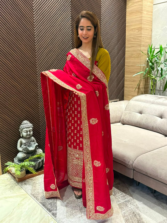 Exquisite unstitched bridal suit
