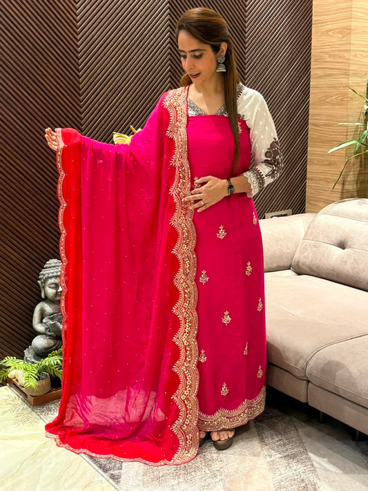 Luxurious Uppada Silk this unstitched suit