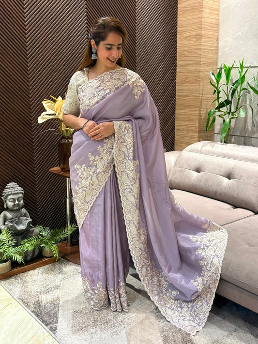 Soft organza saree