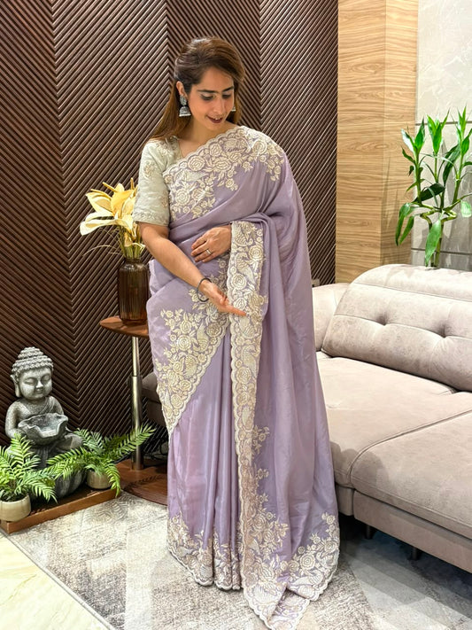 Soft organza saree