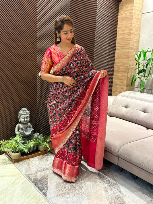 Exquisite dola silk running saree