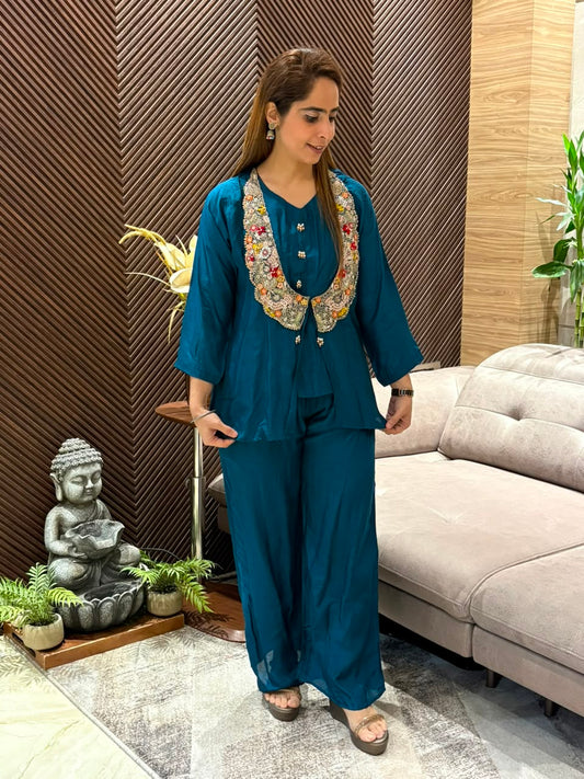 Luxurious premium raw silk cord set