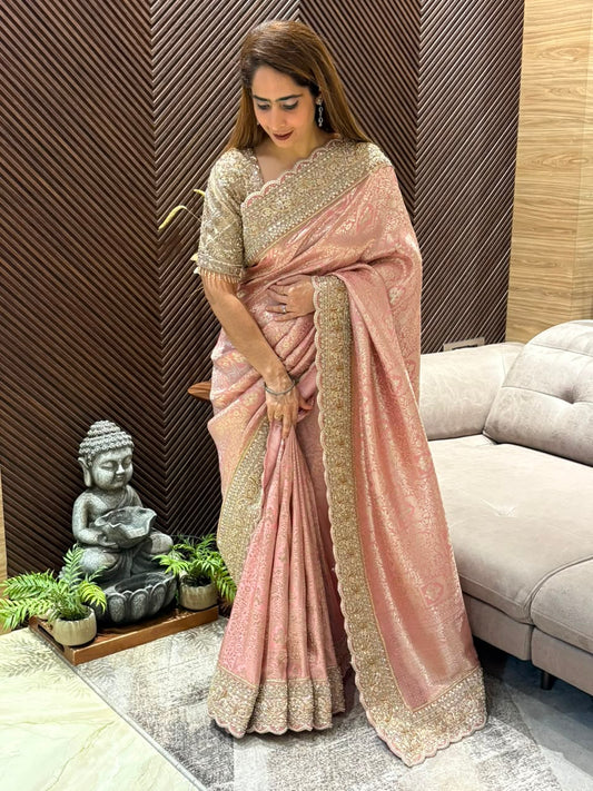 Luxurious running silk saree