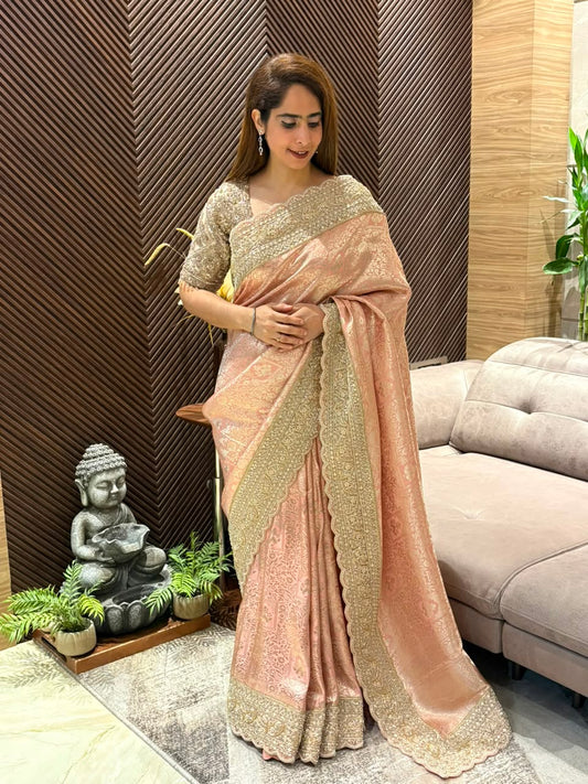 Luxurious running silk saree