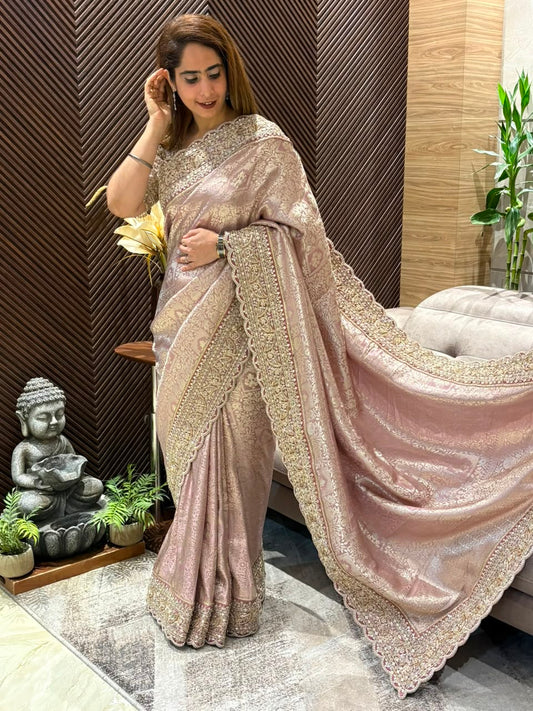 Luxurious running silk saree