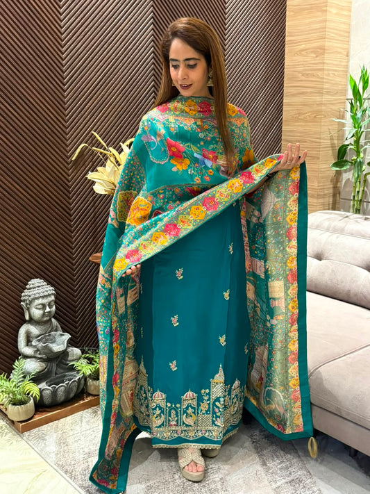 Premium Uppada silk unstitched suit