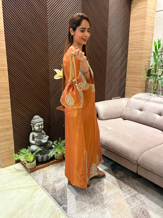 Stunning Tissue Shimmer Kurta Set