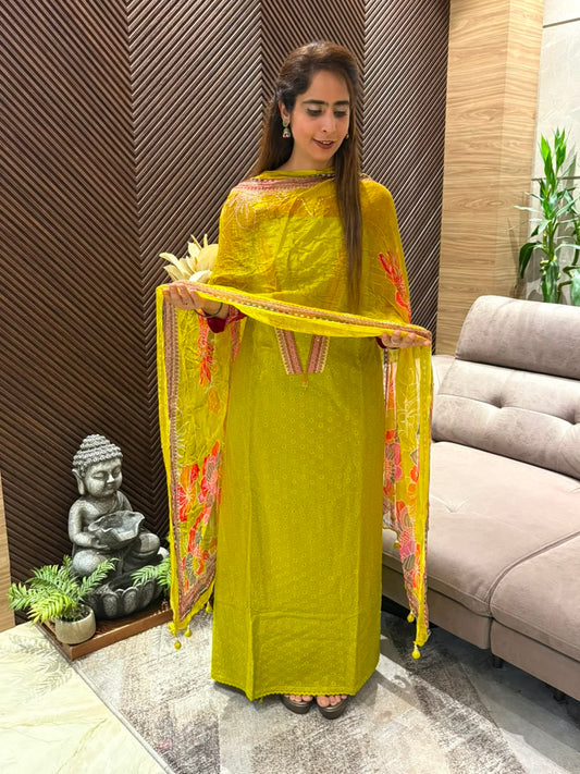 Elegant Cotton Unstitched Suit