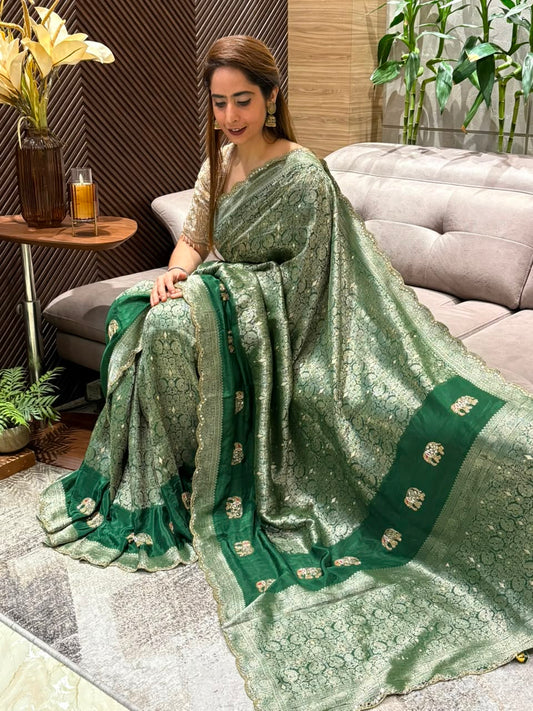 Luxurious Dola silk running saree