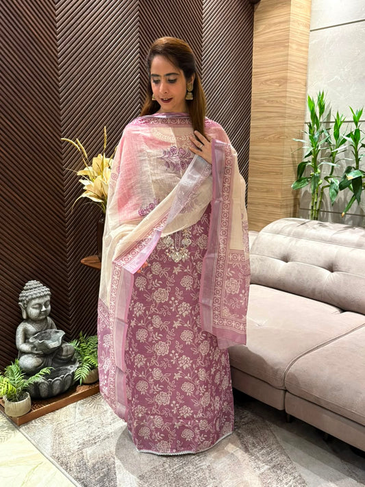 Beautifully designed unstitched suit