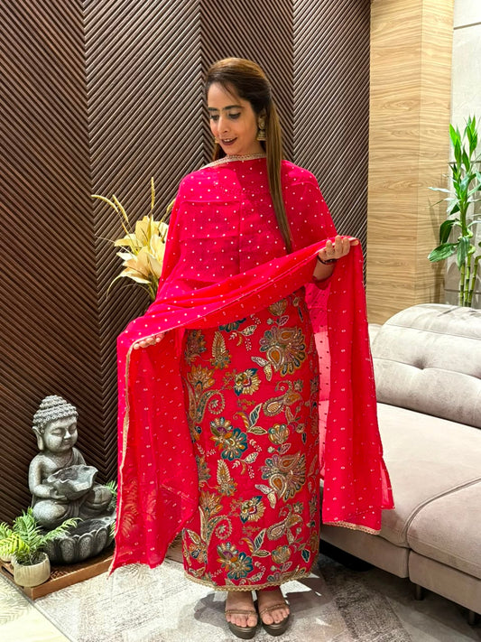 Beautifully designed unstitched suit