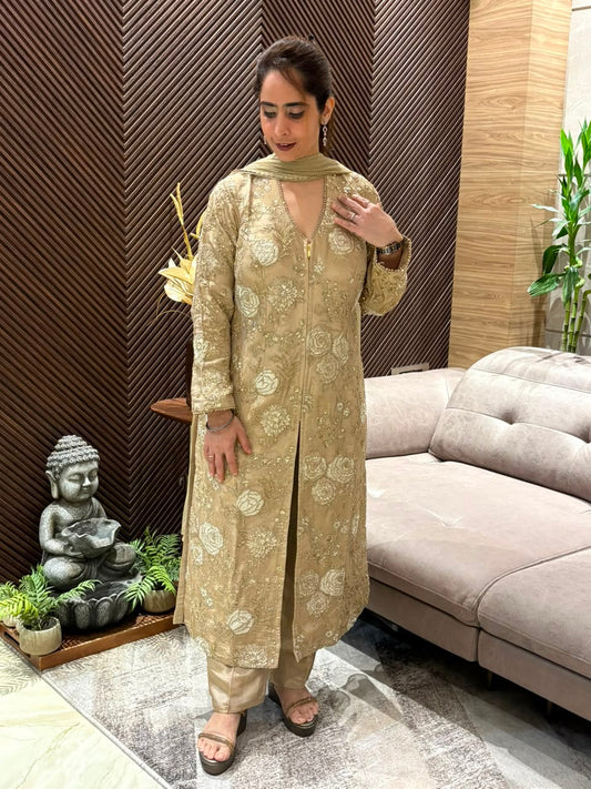 Elegant shimmer fabric kurta set