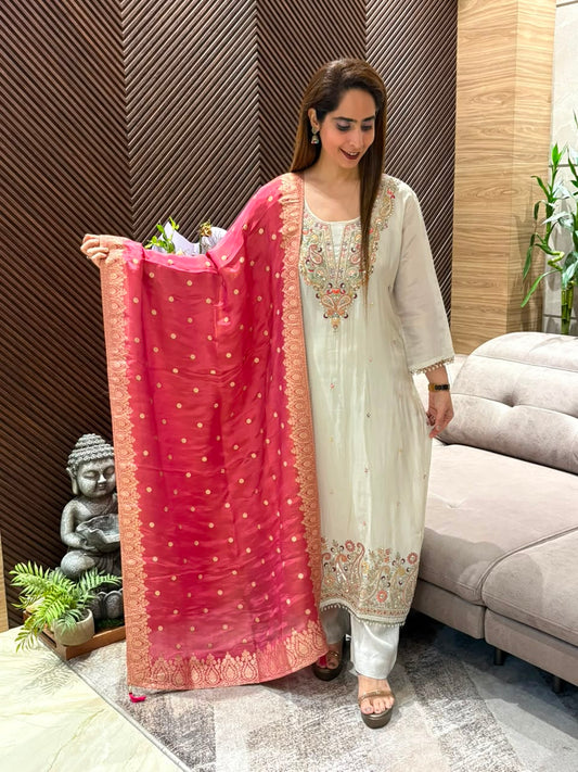 Shimmer fabric stunning kurta set