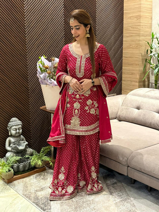 Luxurious  Chinon  Sharara set