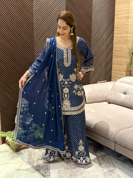 Luxurious  Chinon  Sharara set