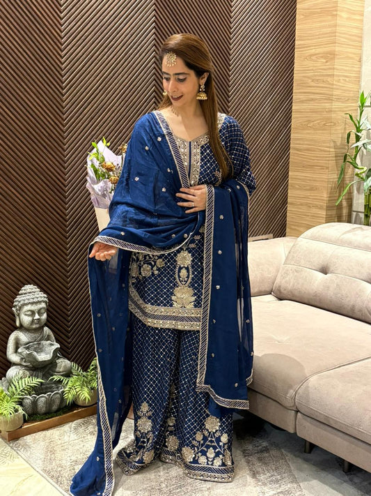 Luxurious  Chinon  Sharara set