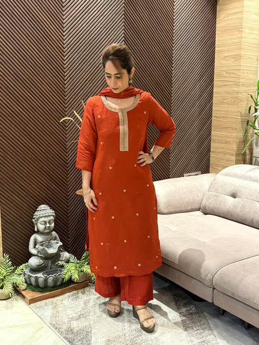 Elegant soft mul cotton kurti set