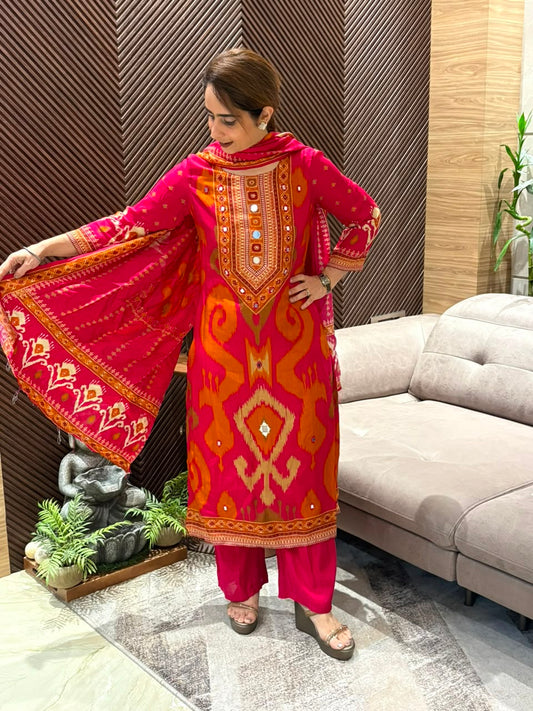 Beautiful muslin cotton kurti set