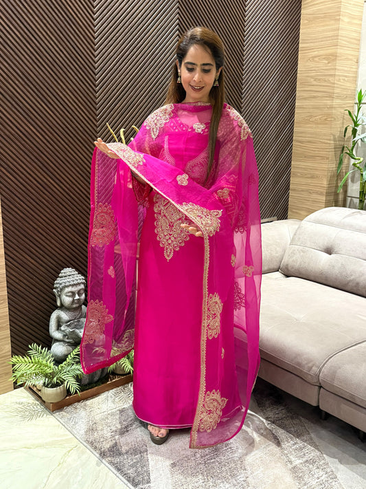 Luxurious silk unstitched suit set