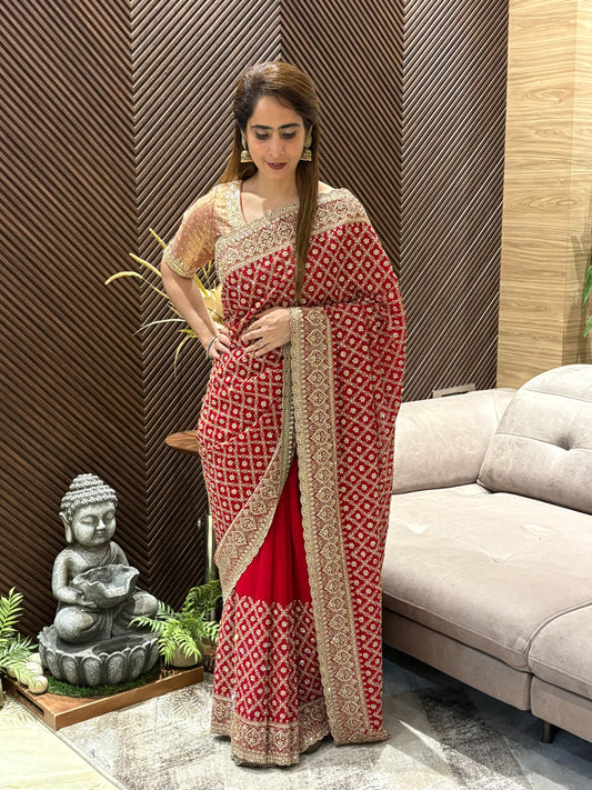Luxurious Georgette running saree