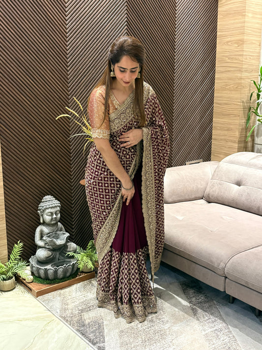 Luxurious Georgette running saree