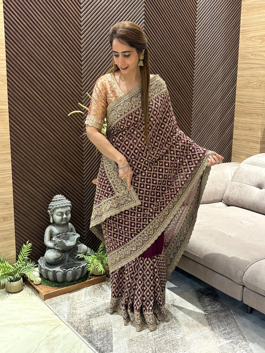 Luxurious Georgette running saree