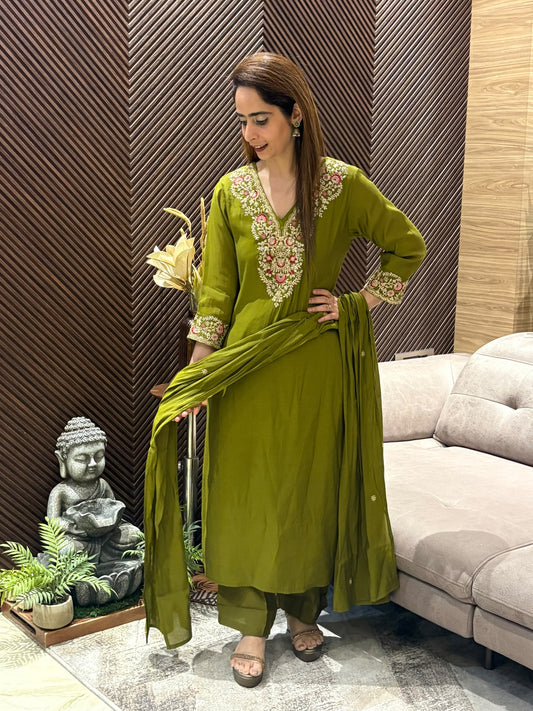 Premium muslin cotton kurti set