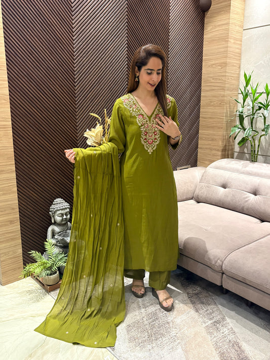 Premium muslin cotton kurti set