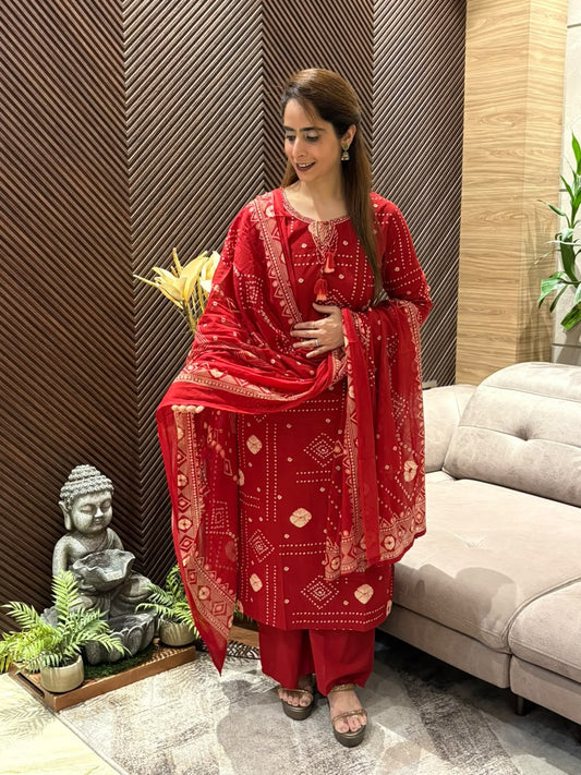 Traditional elegance cotton kurta set