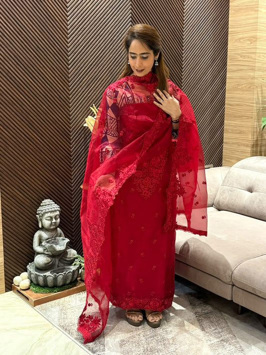Festive glamour exquisite unstitched suit