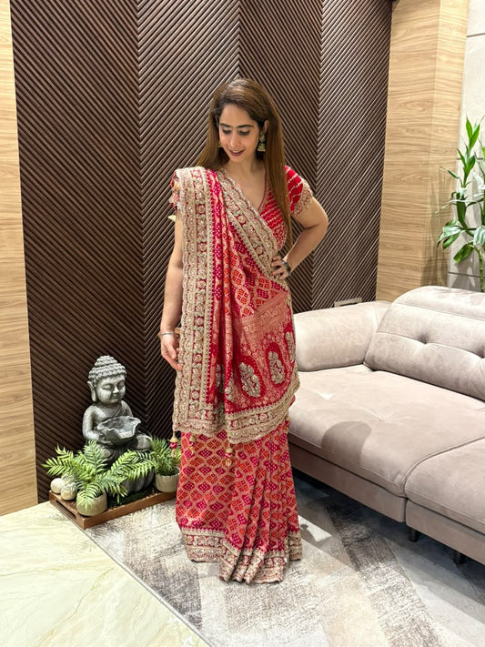 Exquisite Khadi Georgette running saree