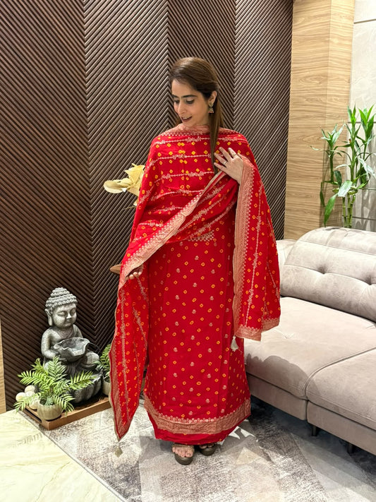 Luxurious Uppada silk unstitched suit