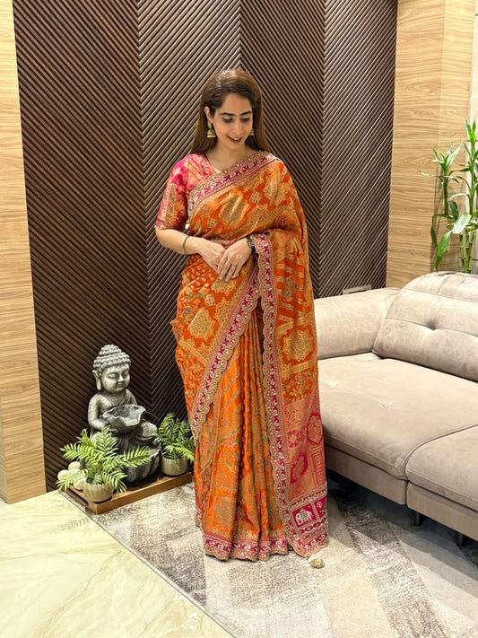 Luxurious Modal Satin running saree
