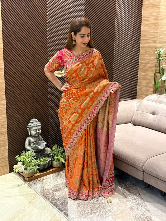 Luxurious Modal Satin running saree