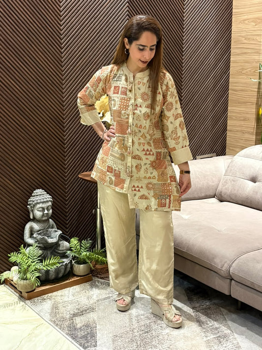 Sophisticated Shimmer Silk Co-ord Set