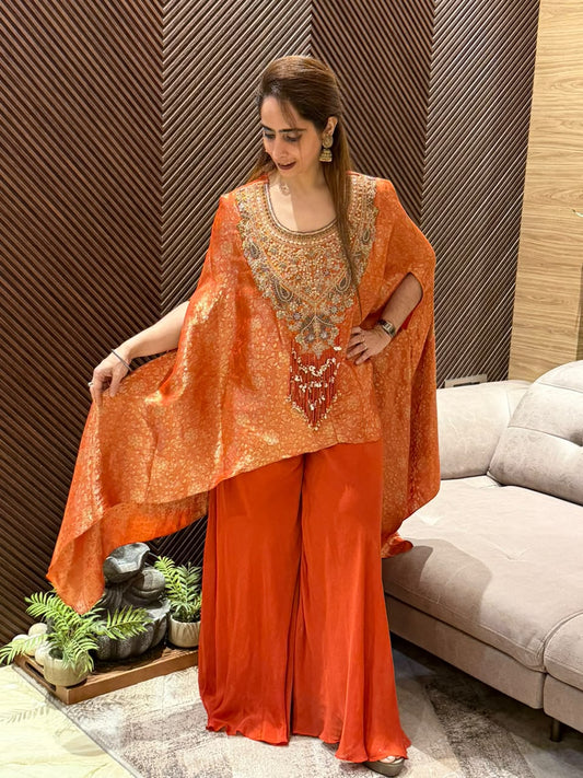 Stunning orange cape-style co-ord set