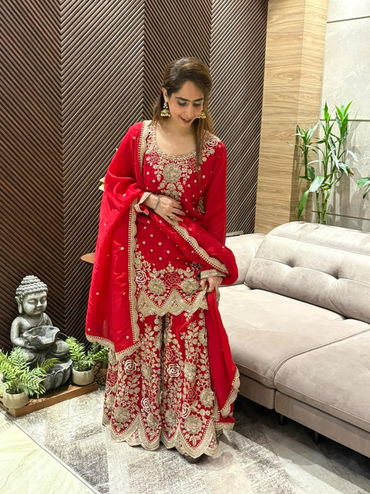 Premium crape Sharara Set