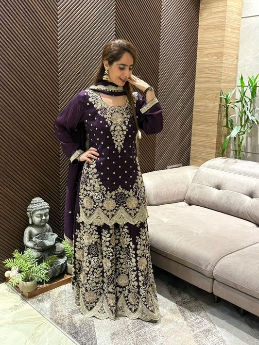 Premium crape Sharara Set