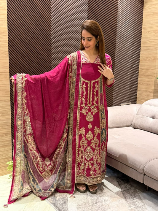 Premium crepe beautiful unstitched suit