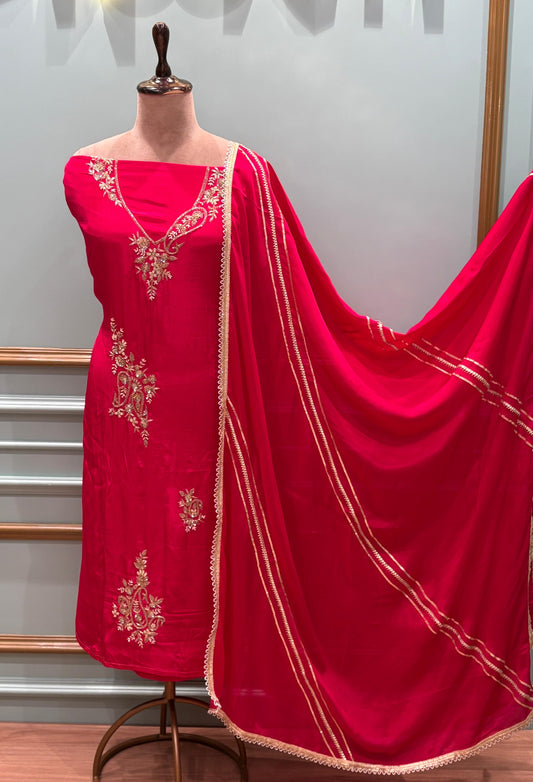 Elevate your festive wardrobe with our luxurious Crape Silk